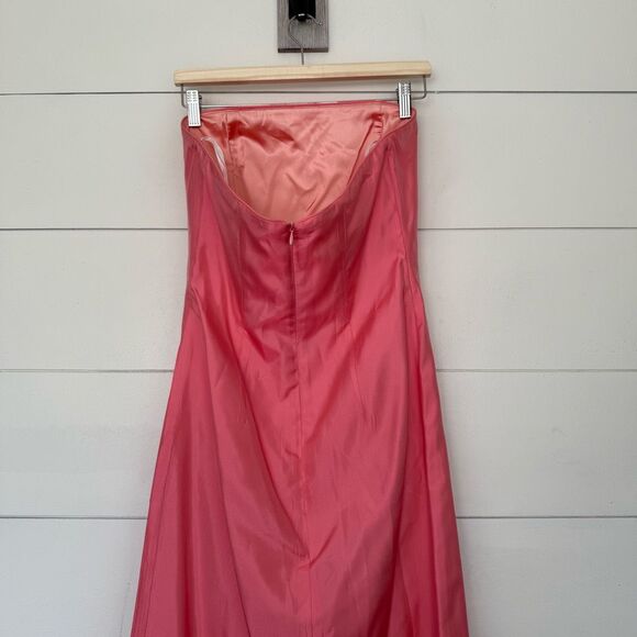 1980s Vintage Jessica McClintock Women’s 10 Pink Strapless Prom Dress - Picture 3 of 7